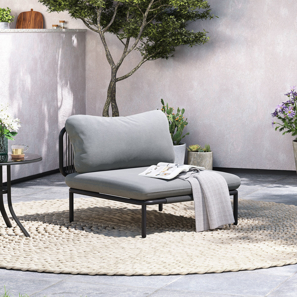 Ensemble de canapé sectionnel rembourré pour extérieur, ensemble de conversation pour meubles de patio, combinaison libre