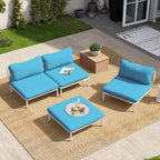 Ensemble de canapé sectionnel rembourré pour extérieur, ensemble de conversation pour meubles de patio, combinaison libre