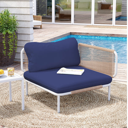 Ensemble de canapé sectionnel rembourré pour extérieur, ensemble de conversation pour meubles de patio, combinaison libre