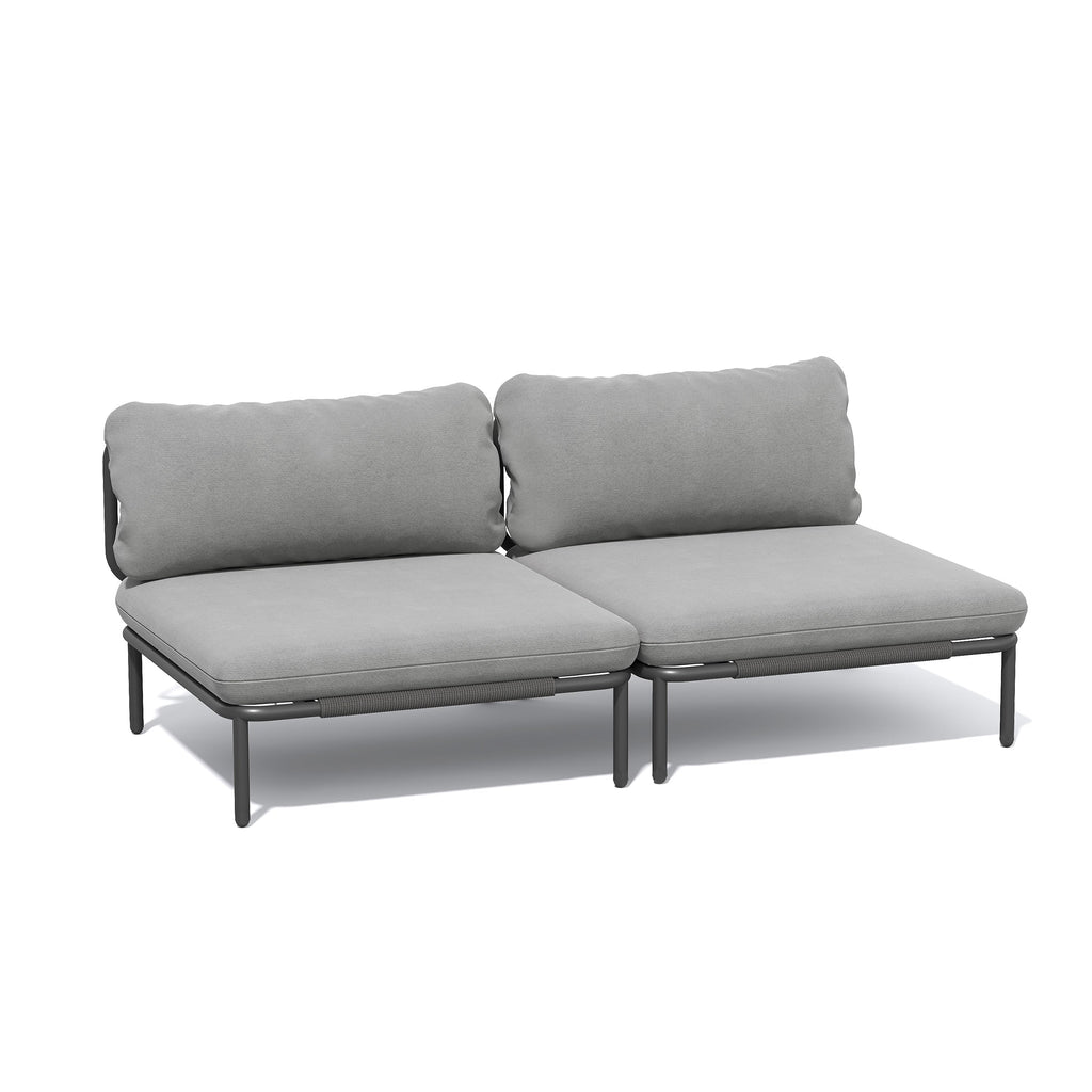 Ensemble de canapé sectionnel rembourré pour extérieur, ensemble de conversation pour meubles de patio, combinaison libre