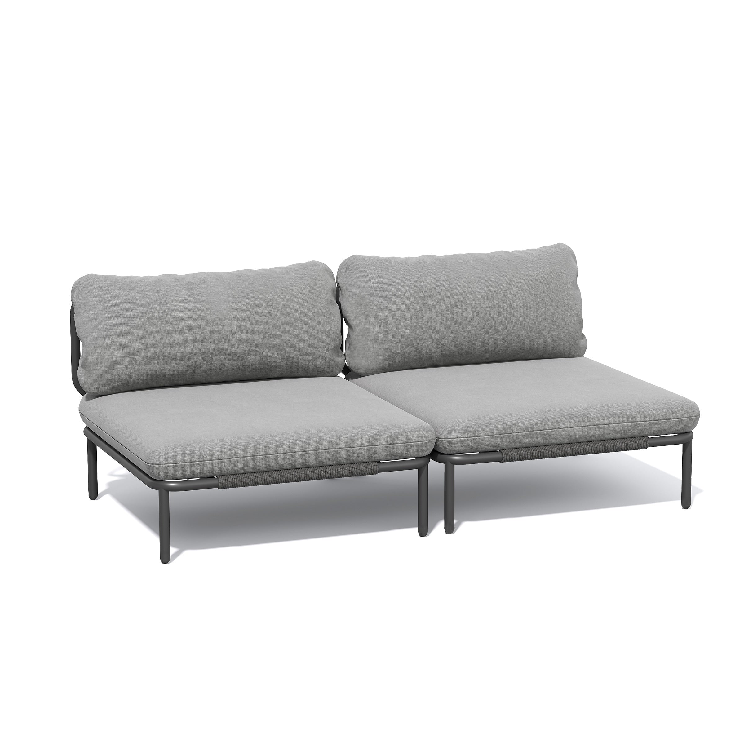 Ensemble de canapé sectionnel rembourré pour extérieur, ensemble de conversation pour meubles de patio, combinaison libre
