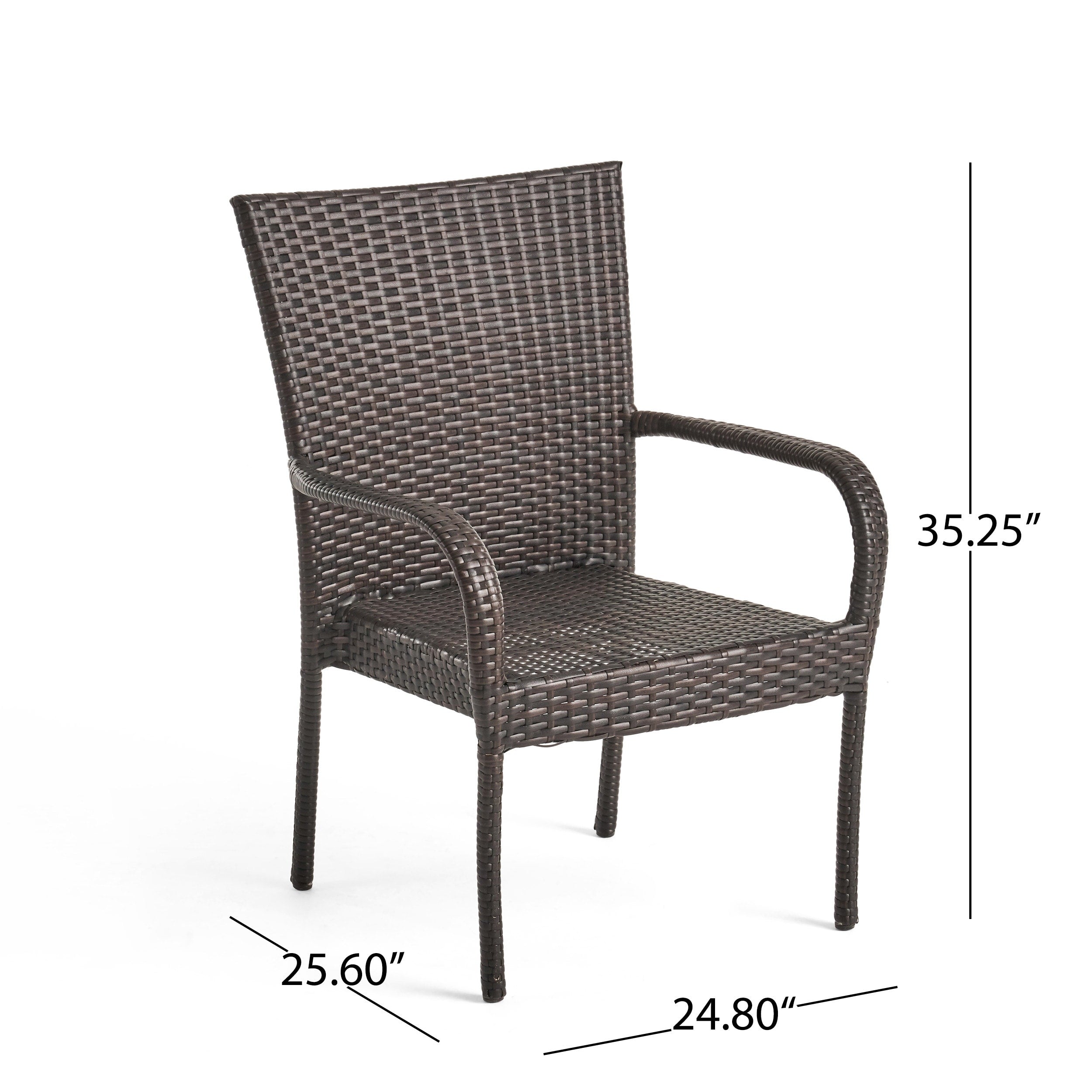 Ensemble de salle à manger d'extérieur Delani 5 pièces en osier par Christopher Knight Home