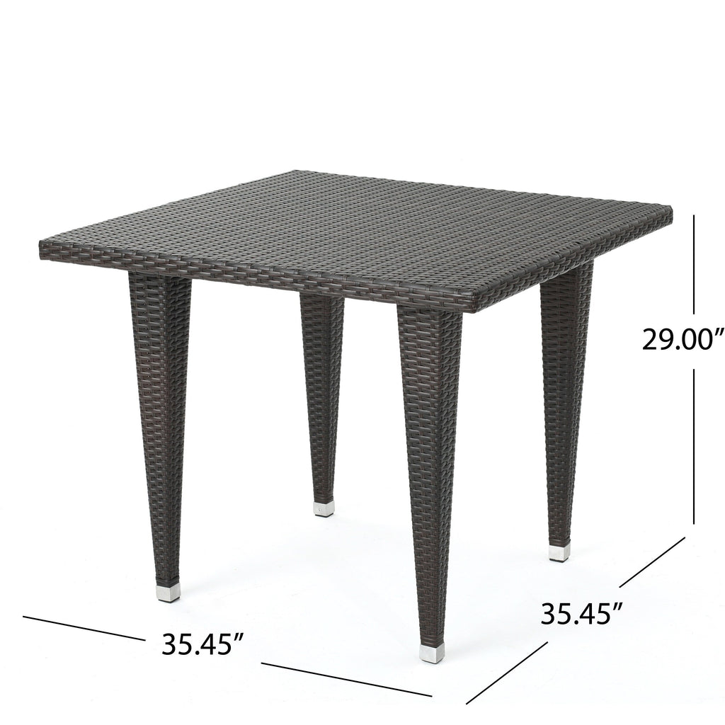 Ensemble de salle à manger d'extérieur Delani 5 pièces en osier par Christopher Knight Home
