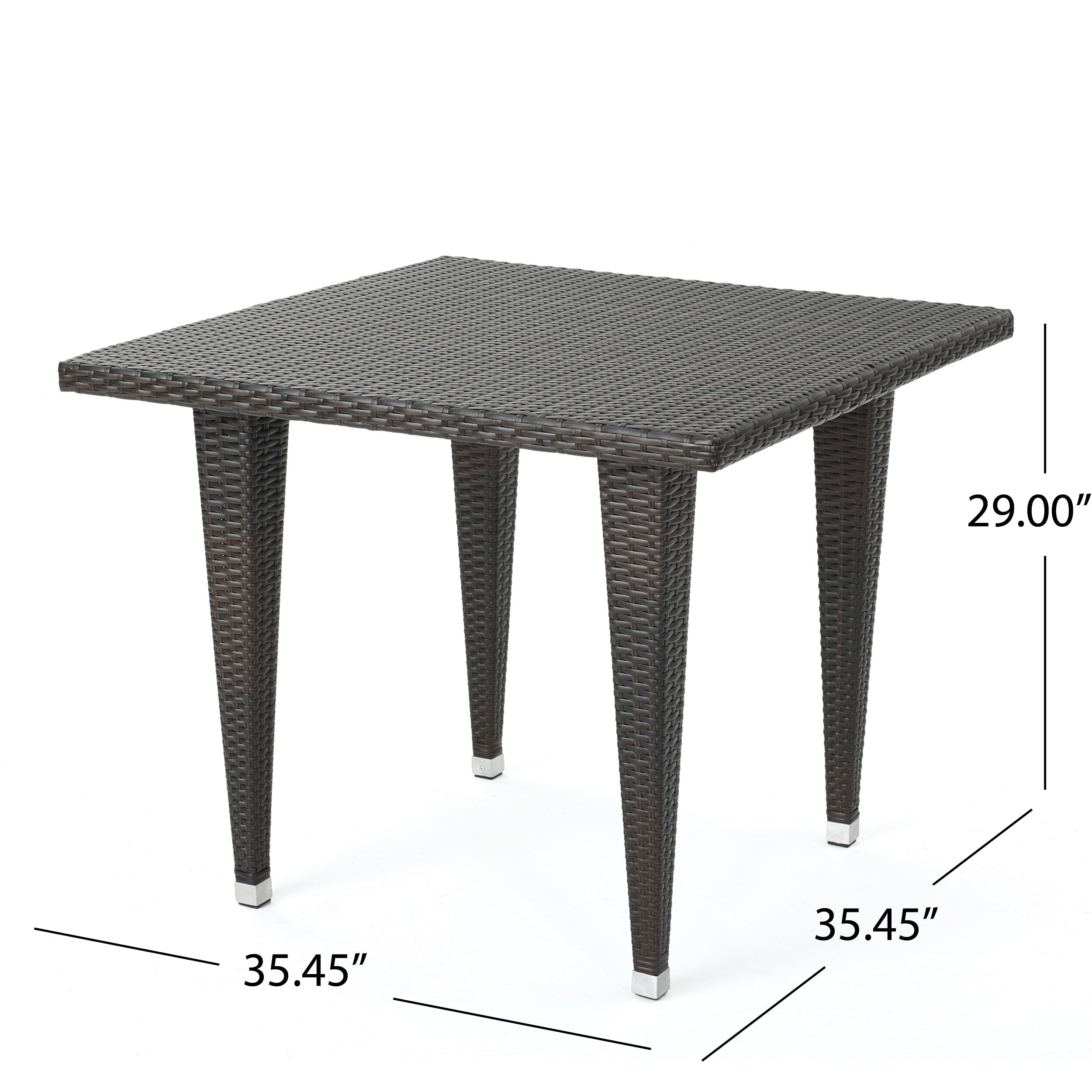Ensemble de salle à manger d'extérieur Delani 5 pièces en osier par Christopher Knight Home