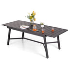Ensemble de salle à manger d'extérieur MAISON ARTS 7/9 pièces avec table rectangulaire extensible en métal et 6/8 chaises en textilène