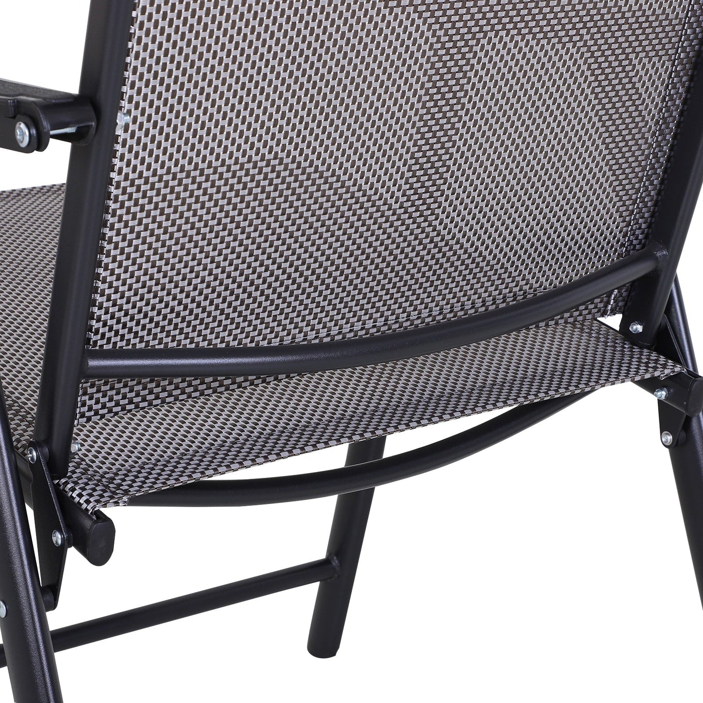 Ensemble de 4 chaises de patio pliantes Outsunny au design simple et chic, confortables pour la terrasse, le jardin, la cour et les voyages