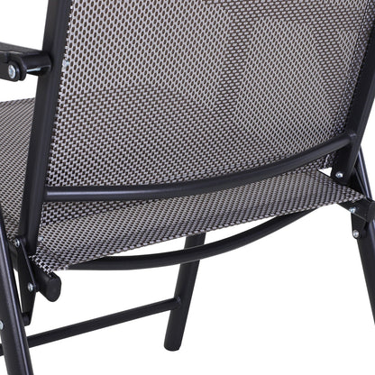 Ensemble de 4 chaises de patio pliantes Outsunny au design simple et chic, confortables pour la terrasse, le jardin, la cour et les voyages