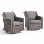 Ensemble de chaises pivotantes à bascule pour patio Gymojoy pour meubles d'extérieur