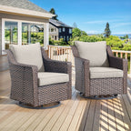 Ensemble de chaises pivotantes à bascule pour patio Gymojoy pour meubles d'extérieur