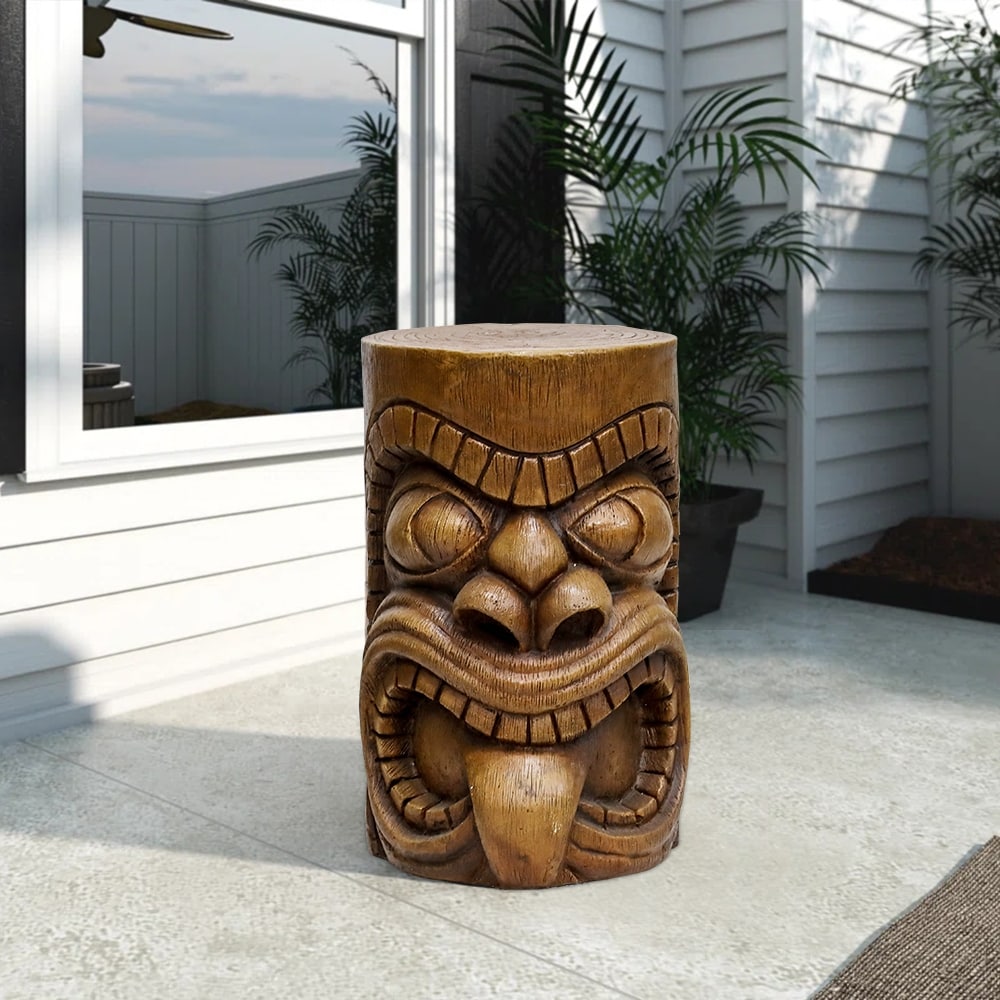 Décoration de jardin extérieur - Statues totems Tiki décoratives et imperméables