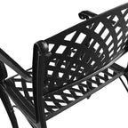 Ensemble de salle à manger rond d'extérieur en treillis de 59 po avec plateau tournant et six chaises - N/A