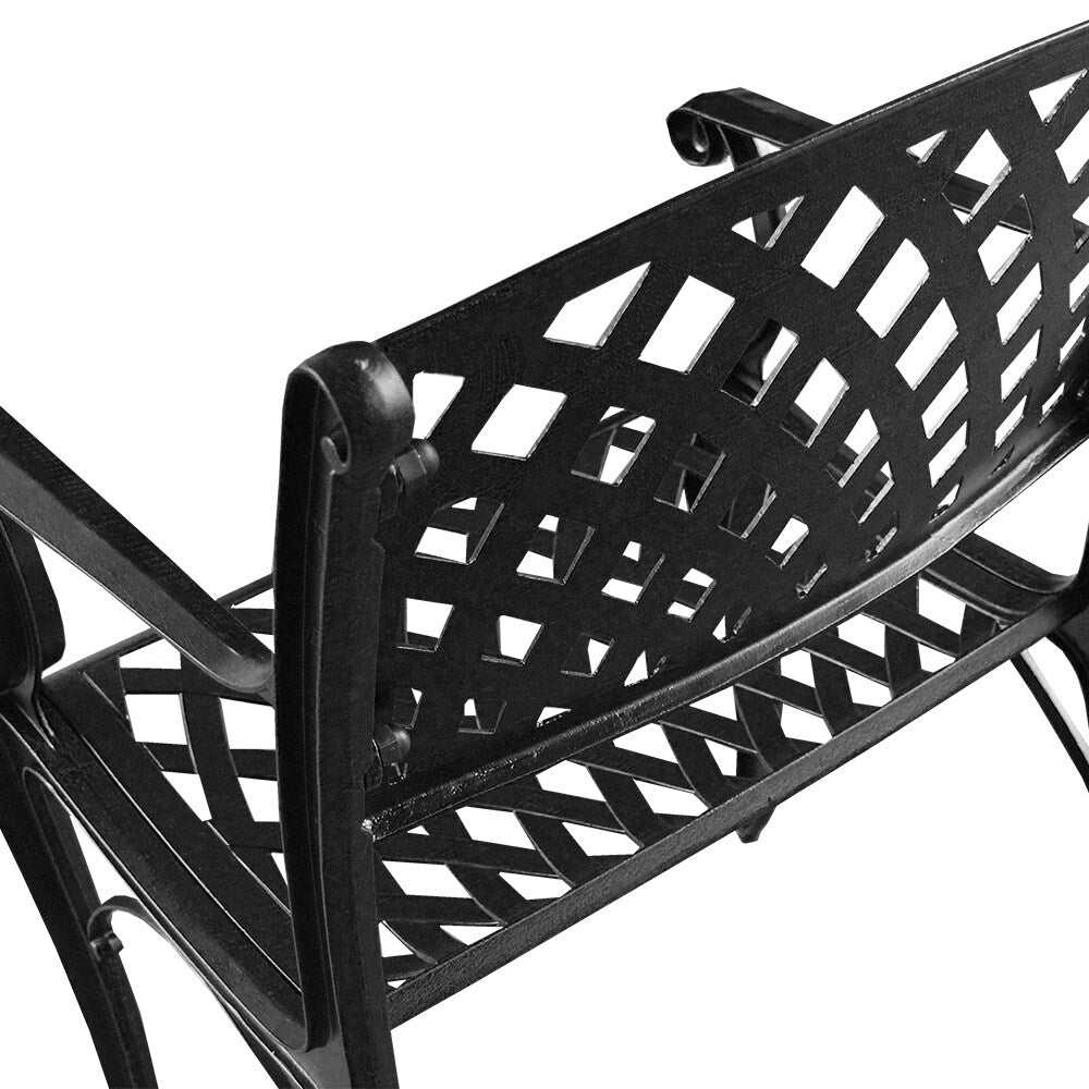 Ensemble de salle à manger rond d'extérieur en treillis de 59 po avec plateau tournant et six chaises - N/A