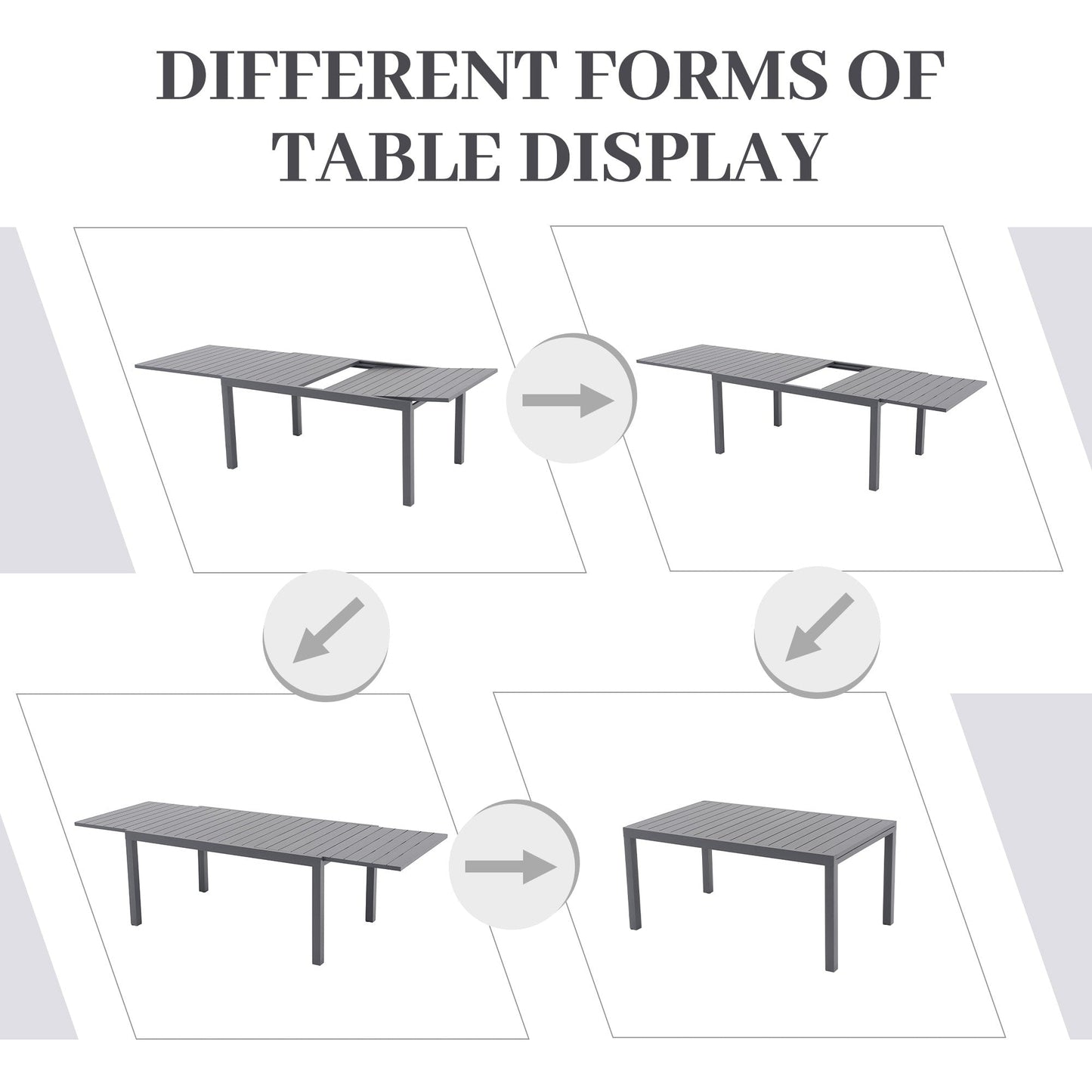 Ensemble de salle à manger d'extérieur avec chaises et table extensible