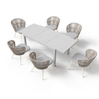 Ensemble de salle à manger d'extérieur avec chaises et table extensible