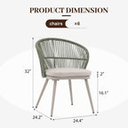 Ensemble de salle à manger d'extérieur avec chaises et table extensible