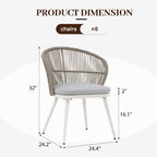 Ensemble de salle à manger d'extérieur avec chaises et table extensible