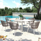 Ensemble de salle à manger d'extérieur avec chaises et table extensible