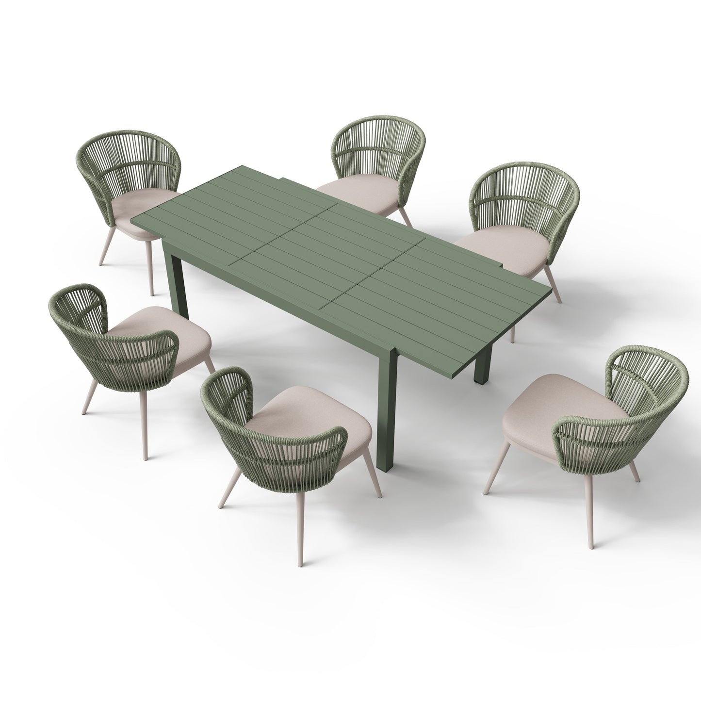 Ensemble de salle à manger d'extérieur avec chaises et table extensible