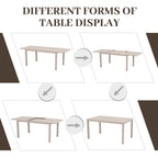 Ensemble de salle à manger d'extérieur avec chaises et table extensible (7 pièces)