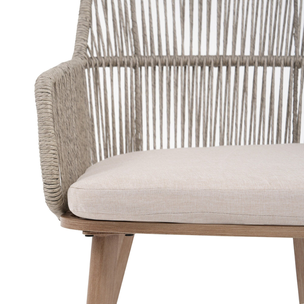 Ensemble de salle à manger d'extérieur avec chaises et table extensible (7 pièces)