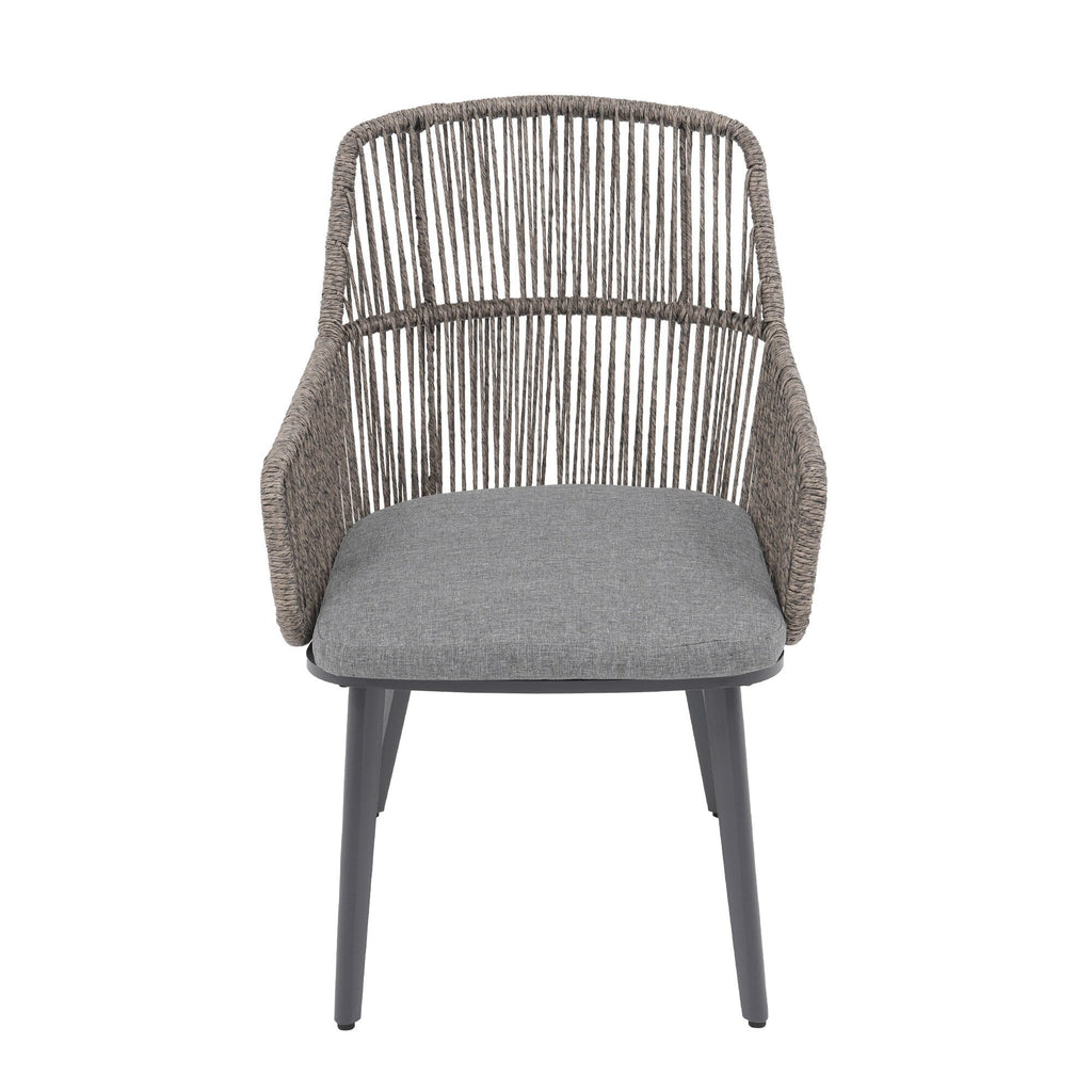 Ensemble de salle à manger d'extérieur avec chaises et table extensible (7 pièces)