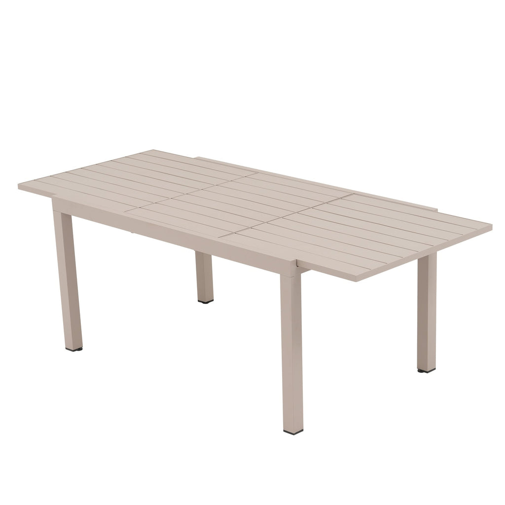 Ensemble de salle à manger d'extérieur avec chaises et table extensible (7 pièces)