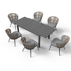 Ensemble de salle à manger d'extérieur avec chaises et table extensible