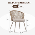 Ensemble de salle à manger d'extérieur avec chaises et table extensible