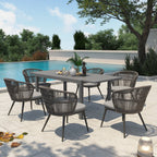 Ensemble de salle à manger d'extérieur avec chaises et table extensible