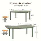 Ensemble de salle à manger d'extérieur avec chaises et table extensible