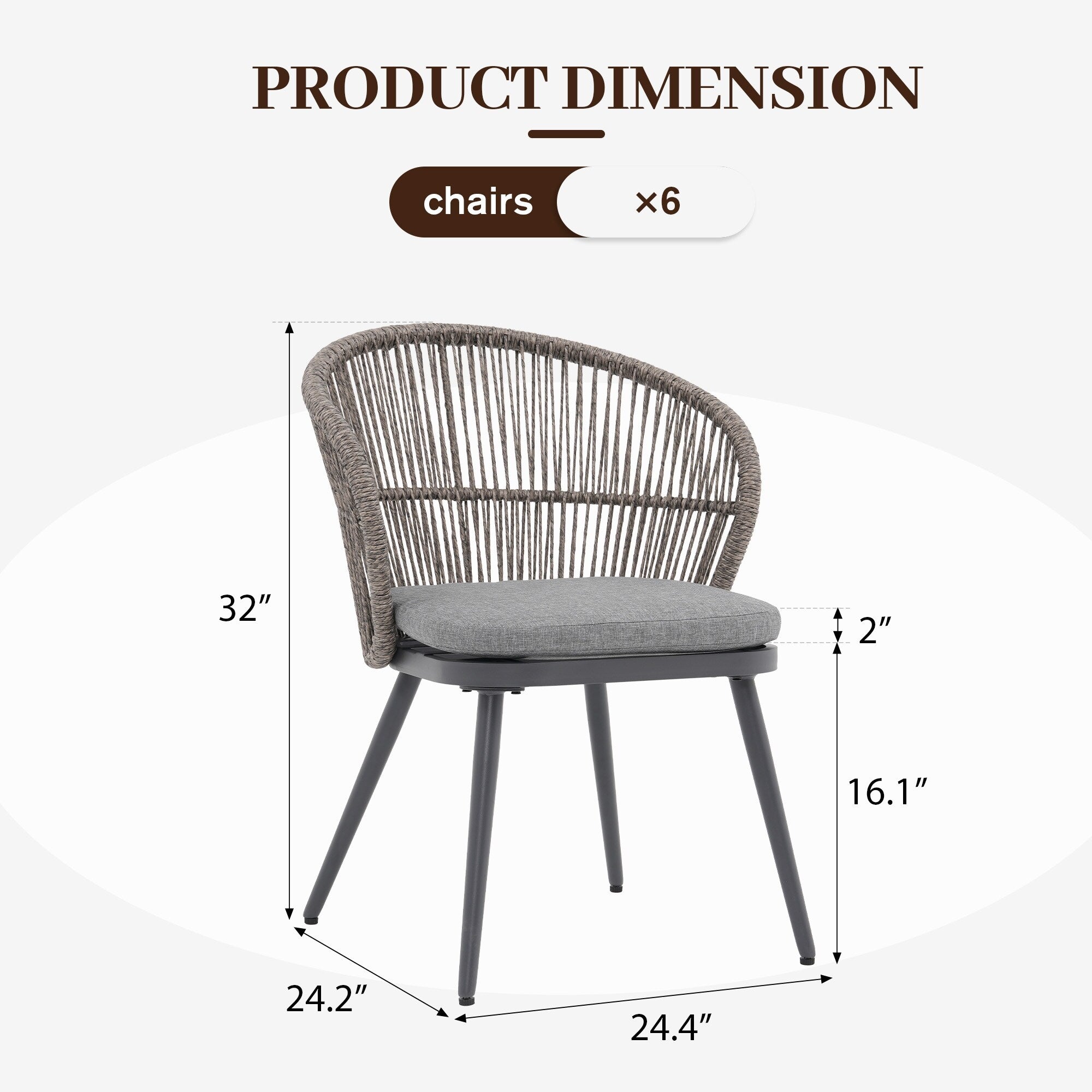 Ensemble de salle à manger d'extérieur avec chaises et table extensible