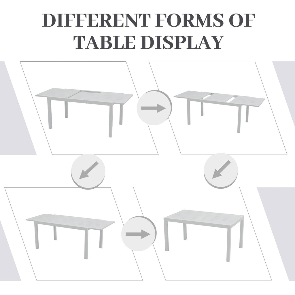 Ensemble de salle à manger d'extérieur avec chaises et table extensible