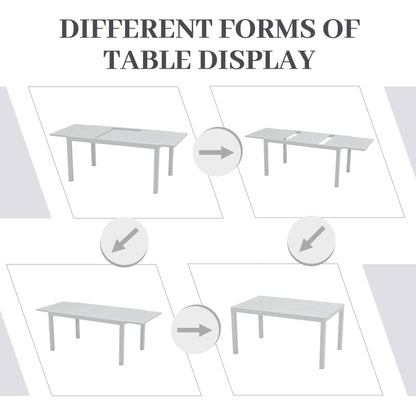Ensemble de salle à manger d'extérieur avec chaises et table extensible