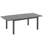 Ensemble de salle à manger d'extérieur avec chaises et table extensible (7 pièces)
