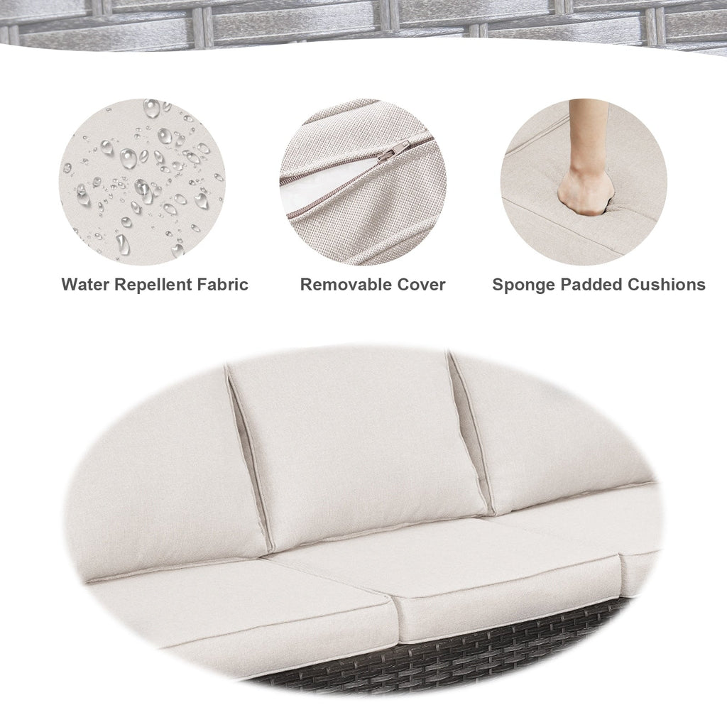 Ensemble de canapés d'extérieur Gymojoy avec chaises pivotantes