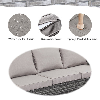 Ensemble de canapés d'extérieur Gymojoy avec chaises pivotantes