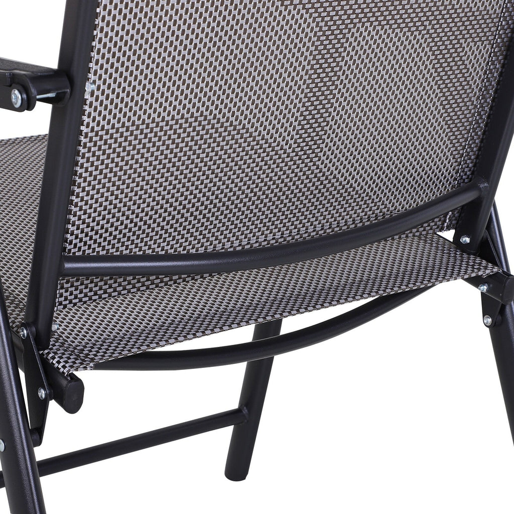 Chaises de patio pliantes grises Podena (lot de 2) par Havenside Home