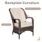 Ensemble de table rectangulaire en osier pour foyer à gaz d'extérieur avec 6 chaises par Moda Furnishings (housse de pluie incluse)