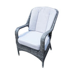 Ensemble de table rectangulaire en osier pour foyer à gaz d'extérieur avec 6 chaises par Moda Furnishings (housse de pluie incluse)