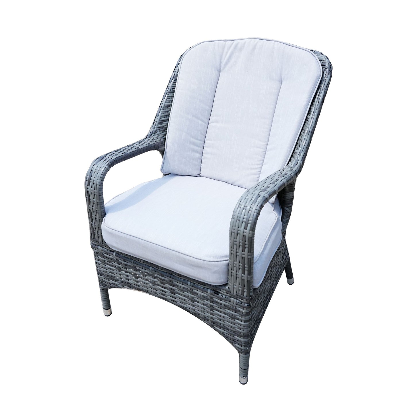 Ensemble de table rectangulaire en osier pour foyer à gaz d'extérieur avec 6 chaises par Moda Furnishings (housse de pluie incluse)