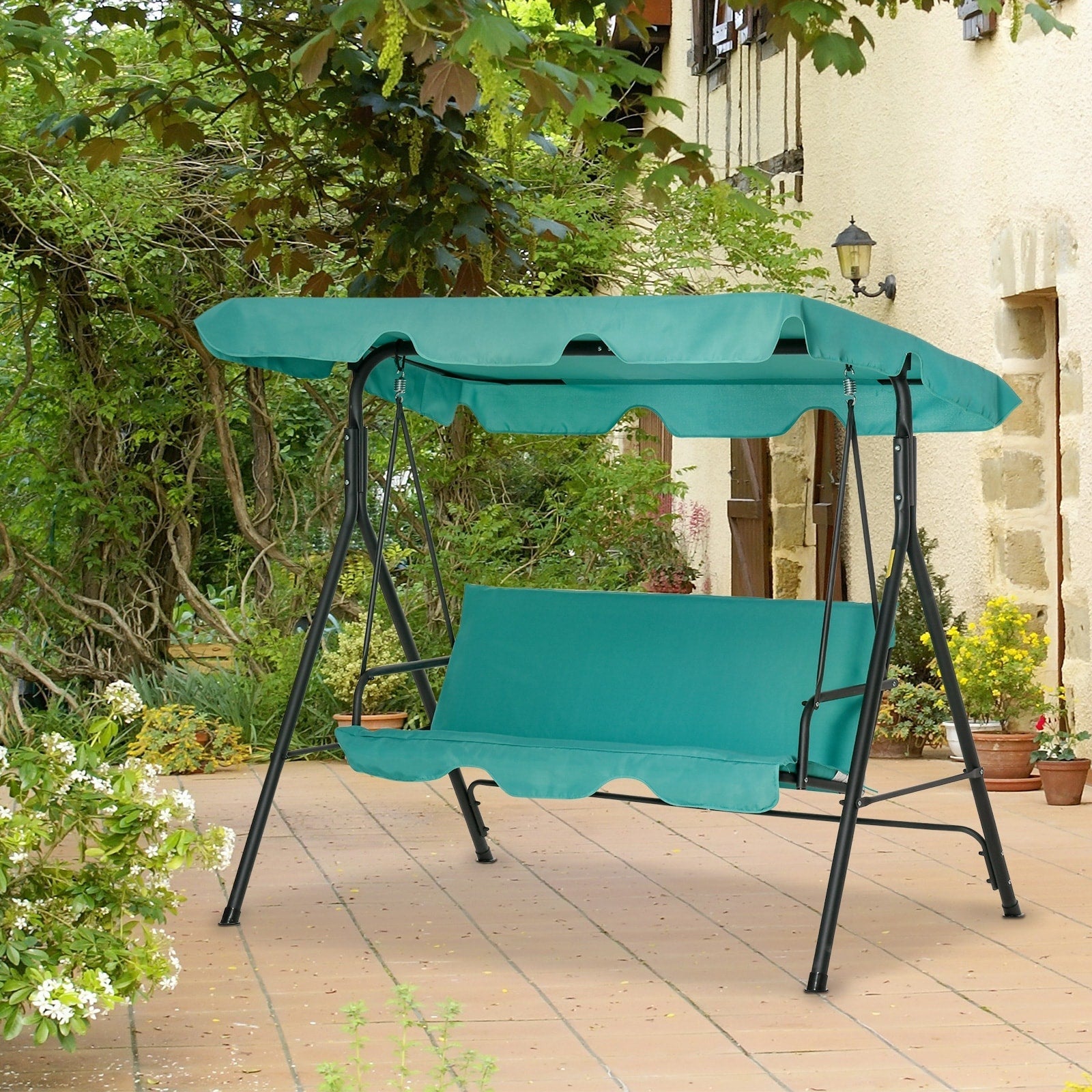 Outsunny 3-Person Porch Lawn Swing