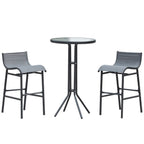 Ensemble bistro d'extérieur Outsunny 3 pièces pour 2 personnes