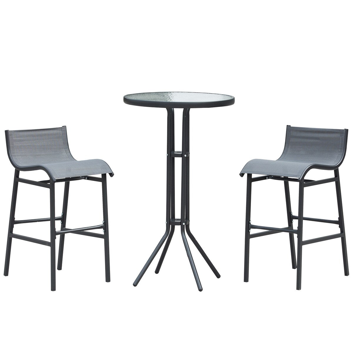 Ensemble bistro d'extérieur Outsunny 3 pièces pour 2 personnes