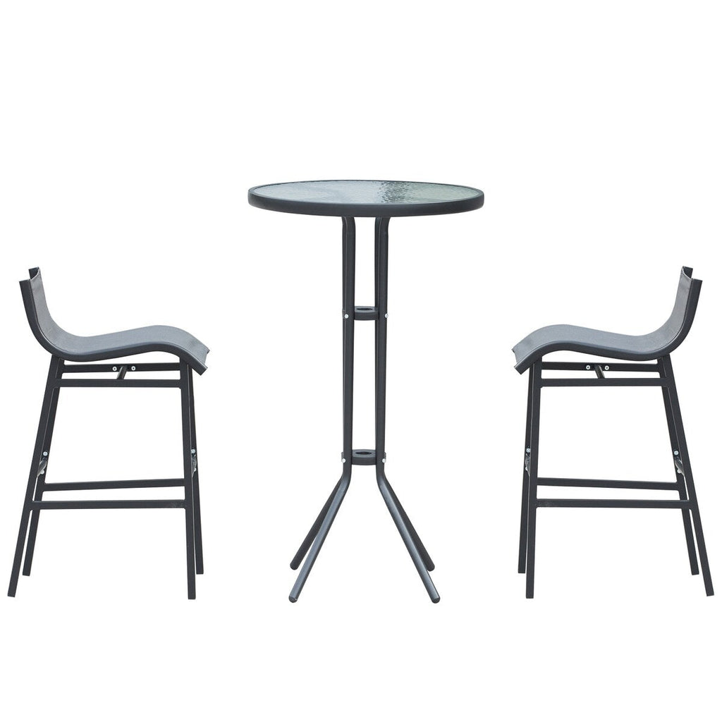 Ensemble bistro d'extérieur Outsunny 3 pièces pour 2 personnes