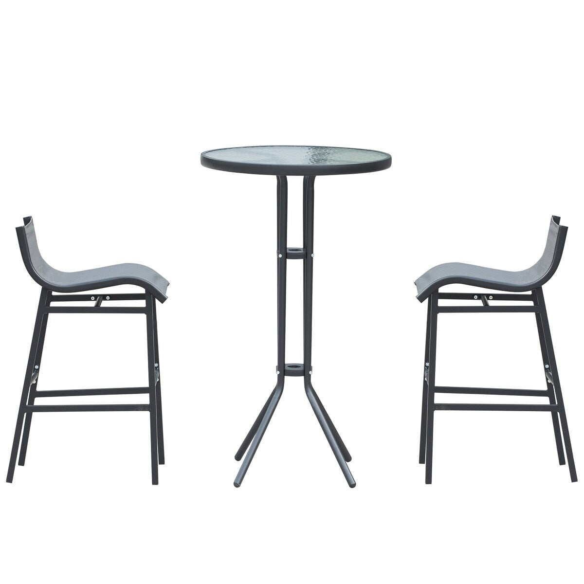 Ensemble bistro d'extérieur Outsunny 3 pièces pour 2 personnes