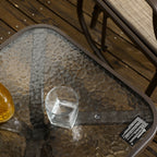 Outsunny Ensemble de 3 chaises d'extérieur avec table basse et 2 balancelles à bascule pour patio en tissu respirant