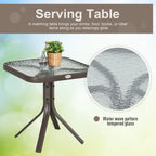 Outsunny Ensemble de 3 chaises d'extérieur avec table basse et 2 balancelles à bascule pour patio en tissu respirant