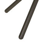 Ensemble bistrot Outsunny 3 pièces avec planeurs d'extérieur et table en verre trempé pour terrasse, jardin, arrière-cour et pelouse