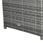 Ensemble de meubles de jardin Outsunny 3 pièces en osier, salon de jardin en rotin, canapé sectionnel avec chaise longue rembourrée
