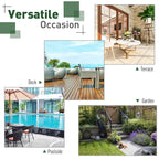 Ensemble de patio 3 pièces en rotin et osier Outsunny